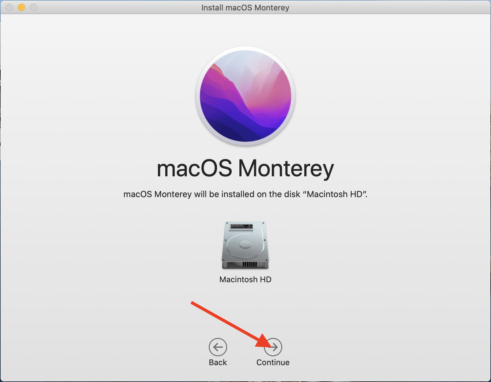 macOS upgrade continue to final step